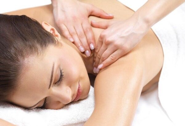 Massage from the collar area