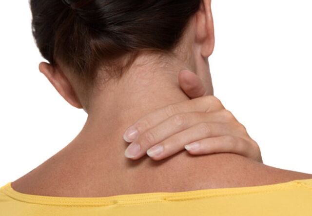The pain in the neck with osteoching piness of the cervical spine